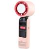 EfforPrac Mini ventilatore portatile USB, flusso d'aria 100 turbo, display digitale, dispositivo di raffreddamento portatile per campeggio, viaggi e uso in ufficio (rosa refrigerante)