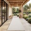 Paco Home Tappeto in iuta per interni-esterni - Naturale e nero, robusto ed elegante, ideale per il terrazza e il soggiorno, Colore:Crema, Dimensione:80x250 cm