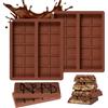 Wekuw 2 Pezzi Dubai Chocolate Stampi in Silicone 2 Cavità Cioccolata Dubai Stampo per Torrone Stampo Cioccolato Tavoletta,Stampi Cioccolatini per Cottura di Dolci e la Decorazione di Torte