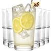 MUVELL Set di bicchieri da long drink NORWAY - 6 x 480 ml / 420 g - 3 mm di spessore - bicchieri per acqua & bicchieri da whisky - trasparenti e lavabili in lavastoviglie - bicchieri di alta qualità
