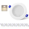 novapollo Faretti LED da Incasso per Cartongesso, 6W 450LM Luci da Soffitto Interno, Luce Naturale 4000K, Non Regolabile, Diametro Foro 95-105mm Ø95-105mm, Set di 8