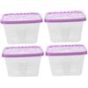 DECORNIJIA Contenitore per Armadio e Scarpiera Grande Capacità Riutilizzabile Assorbitore di Umidità Vuoto in Plastica 4 Pezzi Uso Interno Casa