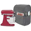 Luxja Copertura Antipolvere per KitchenAid Robot da Cucina, Grigio | Copertura con Tasche Posteriori per KitchenAid Robot da Cucina e Accessori (Adatto per 5,6-7,5 Litri)