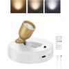 EZVALO Faretto a LED senza fili con telecomando, 3 colori, dimmerabile, 4000 mAh, ricaricabile, per interni, per quadri, arte, piante, ritratti (bianco, set da 1)