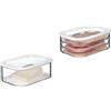Mepal Set di 2 contenitori per alimenti Meat and Cheese Modula, ideali per la conservazione degli alimenti, lavabili in lavastoviglie, colore: bianco