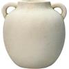 KESOTO Vaso Ceramico per Piante Interne Wabi Supporto di Fiori in Ceramica, Bianco