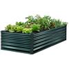 VEVOR Fioriera Rialzata in Metallo Zincata 2030x1020x460 mm, Aiuola Rialzata per Giardinaggio Rettangolare da Esterno Fioriera Rialzata Coltivazione Fiori Verdure Piante Orto Balcone Giardino