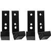 LOLIPPYY Supporto per Bilanciere Barbell Hanger Nero in PC, 4 Pezzi, per Barbell e Dumbbell Rod, per Uso Commerciale