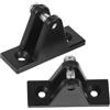 VALICLUD 2 Pezzi cap End cap per Tenda Parasole, Terminale Occhiello per RV e Barca Marina, Plastico Nero, Semplice, per Yacht e Imbarcazioni