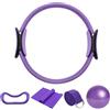 PinDaito Set da Pilates, Pilates Essential Kit, Inclusi Palla Yoga, Cinghia Yoga E Fascia Fitness, Set Pilate Donna Attrezzi, Attrezzatura Fitness per Allenamenti A Casa E in Studio (Viola)