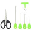 SEMINISMAR Carp Fishing Baiting Rig Tools,Luroad Set di Attrezzi per Esche da Pesca alla Carpa,Kit di Attrezzatura per la Pesca alla Carpa,Incluso ago per Gancio, Trapano, estrattore per Nodi e Forbici, 6PCS