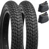 YunSCM 2 pneumatici per bici da 12,5 pollici, 12 1/2 x 2 1/4 (12,5 x 2,25), guaina 57-203 e 2 pezzi 12/12,5 pollici tubo CR202, valvola curva compatibile città/strada/12 1/2 x 2 1/4 pneumatici e