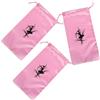 SHINEOFI 3 Pezzi Borsa per Scarpe da Balletto Ampia Capacità e Resistente allo Strappo in Raso Rosa Sacchetto per Danza Classica per Ragazze e Viaggi