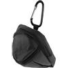 WHAMVOX Borsa da Golf Nera Portatile per 4 Palline con Clip in Metallo e Chiusura a Zip, Design Minimalista in Nylon per Campo da Golf per Uomo