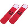 SHINEOFI Fasce da Capitano Calcio Elastico 2 Pezzi Braccialetti Riutilizzabili in Gomma Design Antiscivolo per Basket e Baseball Rosso