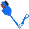 QUXVUIS Spazzola per mazze da golf, portatile, a doppia, Blu, Lunghezza 18 cm