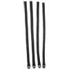 Luxshiny 4 Pezzi Cinturino da Polso in Nylon Nero per Bastoncini da Sci e Trekking, Resistente alla Trazione e Riutilizzabile, per Escursionismo e Sci