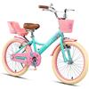 Glerc SASHA Bicicletta per bambini da 20 pollici per età 7 8 9 10 11 12 anni Biciclette per bambini in stile retrò vintage con seggiolino per bici per bambole, stabilizzatori e cavalletto Verde