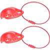 STOBAZA Clip per Disco da Lancio 2 Unitá in Plastica e Metallo Superficie Liscia e Blocco Preciso per Uso Esterno Portatile Rosso