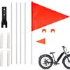 csncis Gagliardetto per bicicletta, 150 cm, regolabile, per scooter, di sicurezza, riflettente, per bambini