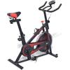 Générique Cyclette compatta con sedile regolabile, resistenza multipla, display LCD e sensori di impulso, nero e rosso