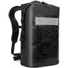 YWMJZEU Zaino con Chiusura Roll-Top Striscia Riflettente Zaino Impermeabile Tasca in Rete Sacca Stagna, Array, Nero