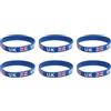 SHINEOFI 10 Pezzi Braccialetto in Silicone Stampa Bandiera Nazionale, Comodo da Indossare, Taglia Unica, per Gare Competitive e Campi Sportivi, Colore Blu