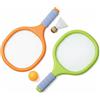 TISHITA Racchetta da Tennis per Bambini Set Sportivo Bambini Racchette Rete Shuttlecock Pallina Morbida Manici EVA Antiscivolo Durevole Adatta a Gioco in Casa E All'aperto con Famiglia