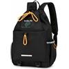 Hellery Outdoor Sports Pack Zaino per Attività Sportive Scomparto Principale Spazioso Alloggio per Laptop Chiusura Sicura con Fibbia Pannello Ergonomico, Array, Nero