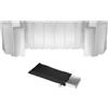 QWORK® Paravento per Fornello Campeggio 16 Piatti, Parabrezza Pieghevole in Alluminio per Barbecue, Picnic, Campeggio