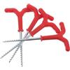 TEHAUX 4 Pezzi Picchetto per Tenda da Pesca sul Ghiaccio Supporto Portacanna da sul Ghiaccio Plastico e Metallo Rosso Installazione Rapida per Ice Fishing Shelter e Ice Fishing Tent