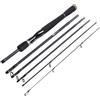 YARNOW Canna da Pesca in Carbonio 6 Sezioni 2.1m Spinning Azione Veloce Potenza Ml per Carpa e Trota in Acqua Dolce e Salata Nero Leggera e Facile da Pulire