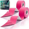 REVITY Tape Kinesiologico, 3 Rotoli 5cm x 5m, Rosa, Dispositivo Medico CE | Nastro Kinesiologico Elastico per lo Sport e la Fisioterapia, Tape Resistente all'Acqua, Latex-free, Durevole, Traspirante