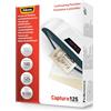 Fellowes Pouches per plastificazione per documenti,formato 65 x 95mm,finitura lucida,confezione da 100 pezzi,250 micron,2x125 micron,Finitura di alta qualità, adatti per documenti di piccolo formato