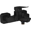 GROHE Dice Miscelatore vasca/doccia a vista con deviatore automatico (a parete, leva in metallo, cartuccia ceramica 35 mm, beccuccio con aeratore), finitura Nero opaco, 1018722430