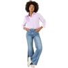 Joe Browns Camicia da Donna con Applicazioni Floreali a Righe, Rosa, 42