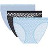 DIM Slip Donna con Tasche in Cotone x3 | Slip Multicolore | Comfort in Cotone ed Elastan | Cintura Morbida | Stile Quotidiano