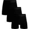 Muchachomalo Uomo Boxer 3-Pack, Tinta Unita, Microfibra, Fascia Elastica