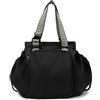YongXinMY Borsa organizer da viaggio multifunzionale per donna, zaino convertibile a tracolla, borsa tote portatile di grande capacità, separazione a secco umido per viaggi a casa, Nero