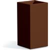 Tekcnoplast Vaso in resina cm H80 40x40 cm colore Marrone mod. Cube Top