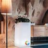 Tekcnoplast Vaso luminoso in resina quadrato 40x40 Led multicolor con cavo mod. Cube Top Bright