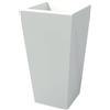 Kloris Vaso moderno in resina rettangolare H 65 bianco modello Egizio