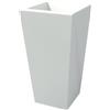 Kloris Vaso moderno in resina rettangolare H 90 bianco modello Egizio
