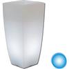 Tekcnoplast Vaso Agave Quadrato Con Luce Azzurra H90 40x40Cm