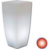 Tekcnoplast Vaso Agave Quadrato Con Luce Rossa H90 40x40Cm