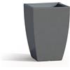 Tekcnoplast Vaso Parodia Resina Quadrato Grigio H50 33x33Cm