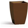 Tekcnoplast Vaso Parodia Resina Quadrato Marrone H50 33x33Cm