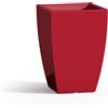 Tekcnoplast Vaso Parodia Resina Quadrato Rosso H50 33x33Cm