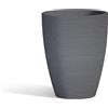 Tekcnoplast Vaso Aloe In Resina Tondo Grigio H38 Ø 30Cm
