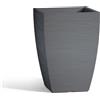 Tekcnoplast Vaso Aloe In Resina Quadrato Grigio H40 27X27Cm